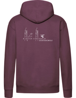Stifts-Hoodie Bordeaux - Logo auf Rücken